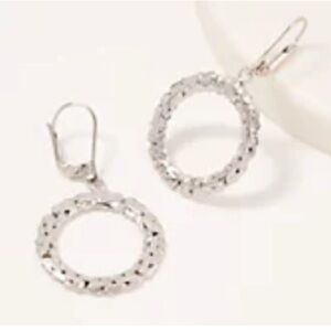 Silver Style Sterling Silver Byzantine Circle Hoop Earrings